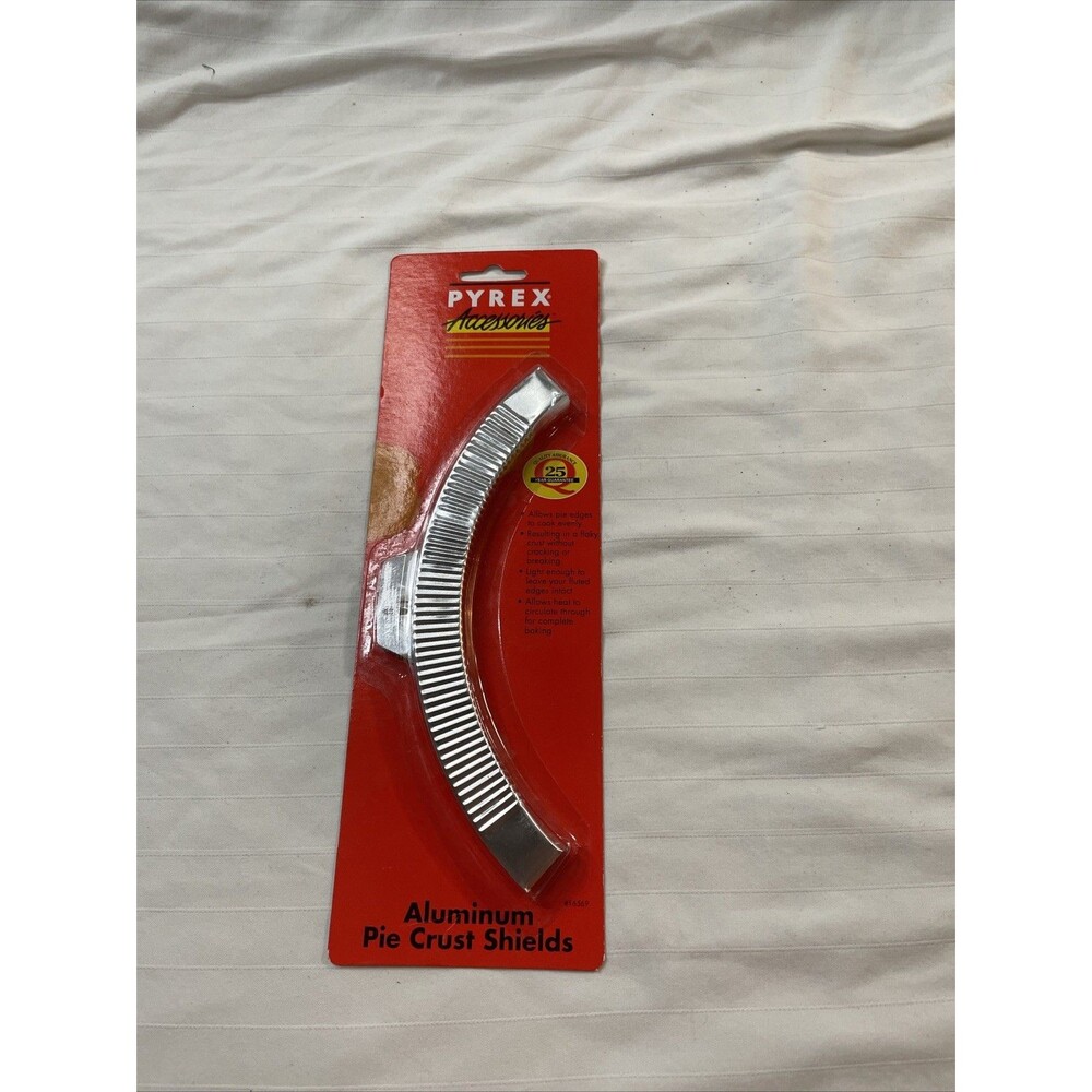 Vintage Pyrexx Accessories Aluminum Piecrust Shields